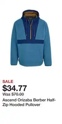 Cabela's Ascend Orizaba Berber Half-Zip Hooded Pullover offer