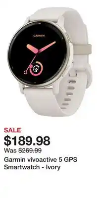 Cabela's Garmin vÃvoactive 5 GPS Smartwatch - Ivory offer