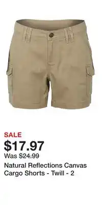 Cabela's Natural Reflections Canvas Cargo Shorts - Twill - 2 offer