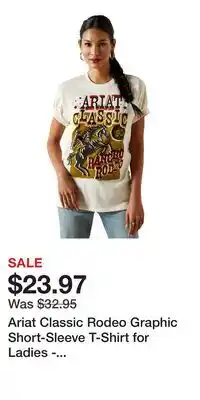 Cabela's Ariat Classic Rodeo Graphic Short-Sleeve T-Shirt for Ladies - Natural - S offer