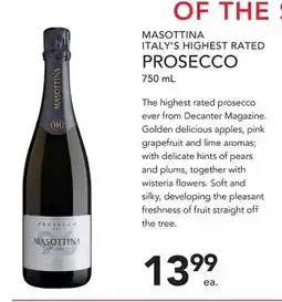 Pete's Fresh Market MASOTTINA ITALY'S HIGHEST RATED PROSECCO offer