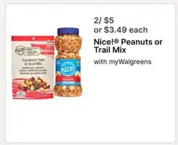 Walgreens Nice! Peanuts or Trail Mix offer