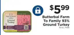 ShopRite Butterbal Farm To Family 93% Ground Turkey offer