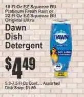 Key Food Dawn Dish Detergent offer
