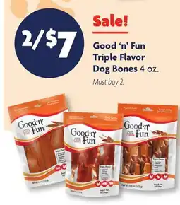Family Dollar Good 'n' Fun Triple Flavor Dog Bones offer