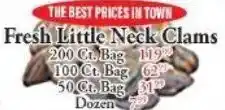 Chanatry's Hometown Market Fresh Little Neck Clams offer