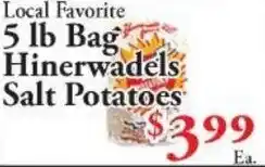 Chanatry's Hometown Market Local Favorite Hinerwadels Salt Potatoes offer