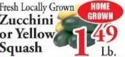 Chanatry's Hometown Market Fresh Locally Grown Zucchini or Yellow Squash offer