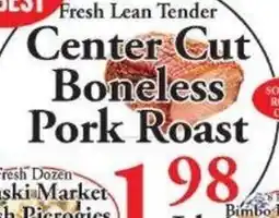 Chanatry's Hometown Market Fresh Lean Tender Center Cut Boneless Pork Roast offer