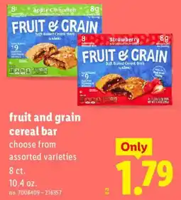 Lidl fruit and grain cereal bar offer