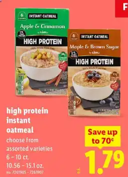 Lidl Lidl high protein instant oatmeal offer