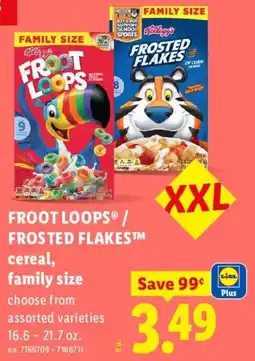 Lidl Kellogg's Froot Loops / Frosted Flakes cereal offer