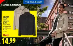 Lidl Esmara men's corduroy jacket offer