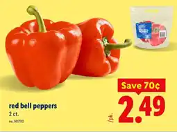 Lidl red bell peppers offer