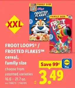 Lidl Froot Loops / Frosted Flakes cereal offer
