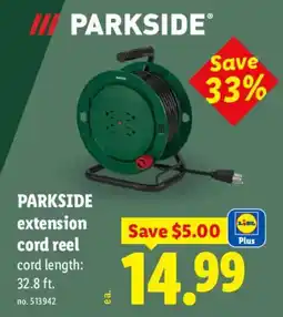 Lidl Parkside extension cord reel offer