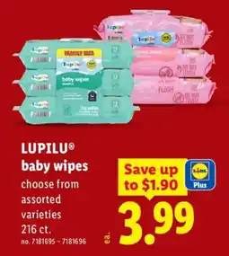 Lidl Lupilu baby wipes offer