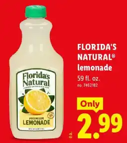 Lidl Florida's natural lemonade offer