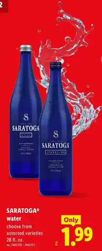 Lidl Saratoga water offer