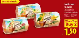 Lidl fruit cups in juice offer