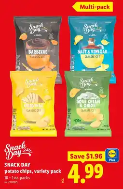 Lidl Snack Day potato chips, variety pack offer