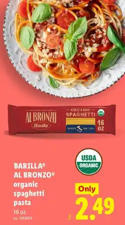 Lidl Barilla al bronzo organic spaghetti pasta offer