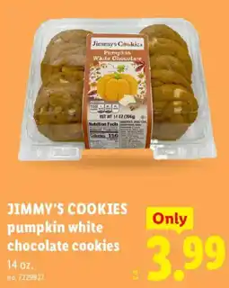 Lidl Jimmy's cookies pumpkin white chocolate cookies offer