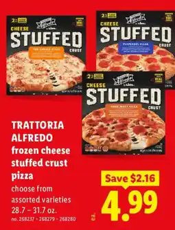 Lidl Trattoria alfredo frozen cheese stuffed crust pizza offer