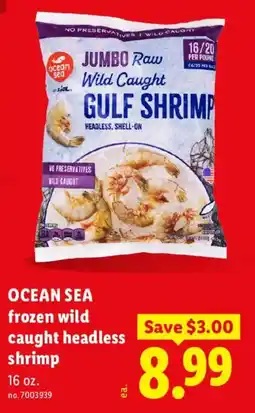 Lidl Ocean Sea frozen wild caught headless shrimp offer