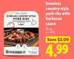 Lidl Main Dish boneless country style pork ribs with barbecue sauce offer