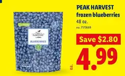 Lidl Peak harvest frozen blueberries offer
