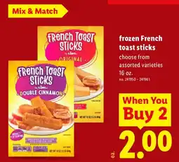 Lidl Lidl frozen French toast sticks offer