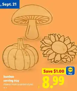 Lidl Lidl bamboo serving tray offer