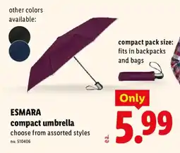 Lidl Esmara compact umbrella offer