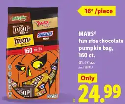 Lidl Mars fun size chocolate pumpkin bag offer