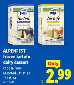 Lidl Alpenfest frozen tartufo dairy dessert offer