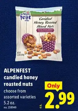 Lidl Alpenfest candied honey roasted nuts offer