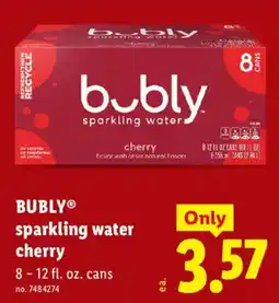 Lidl Bubly sparkling water cherry offer