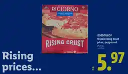 Lidl Digiorno frozen rising crust pizza, pepperoni offer