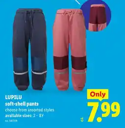 Lidl Lupilu soft-shell pants offer
