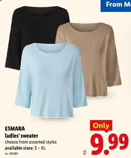 Lidl Esmara ladies' sweater offer