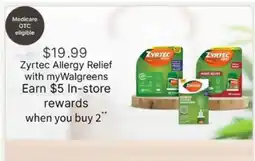 Walgreens Zyrtec Allergy Relief offer
