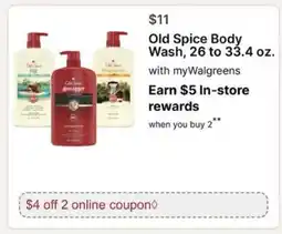 Walgreens Old Spice Body Wash offer