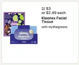 Walgreens Kleenex Facial Tissue offer