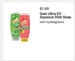 Walgreens Gain Ultra EZ-Squeeze Dish Soap offer