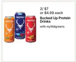 Walgreens Bucked Up Protein Drinks offer