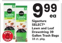 Safeway Signature SELECT Lawn and Leaf Drawstring Trash Bags offer