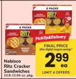 Safeway Nabisco Ritz Cracker Sandwiches offer