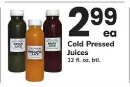 Safeway Cold Pressed Juices offer