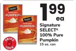 Safeway Signature SELECT 100% Pure Pumpkin offer